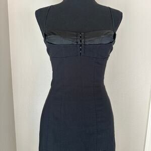 Y2K Express black sexy corset dress, LBD, Date Night, Gothic, Witchy, size 6